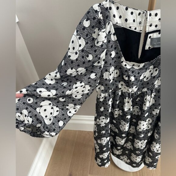 Anthropologie Jane Textured Floral Babydoll Dress – Size 2 - Picture 3 of 7